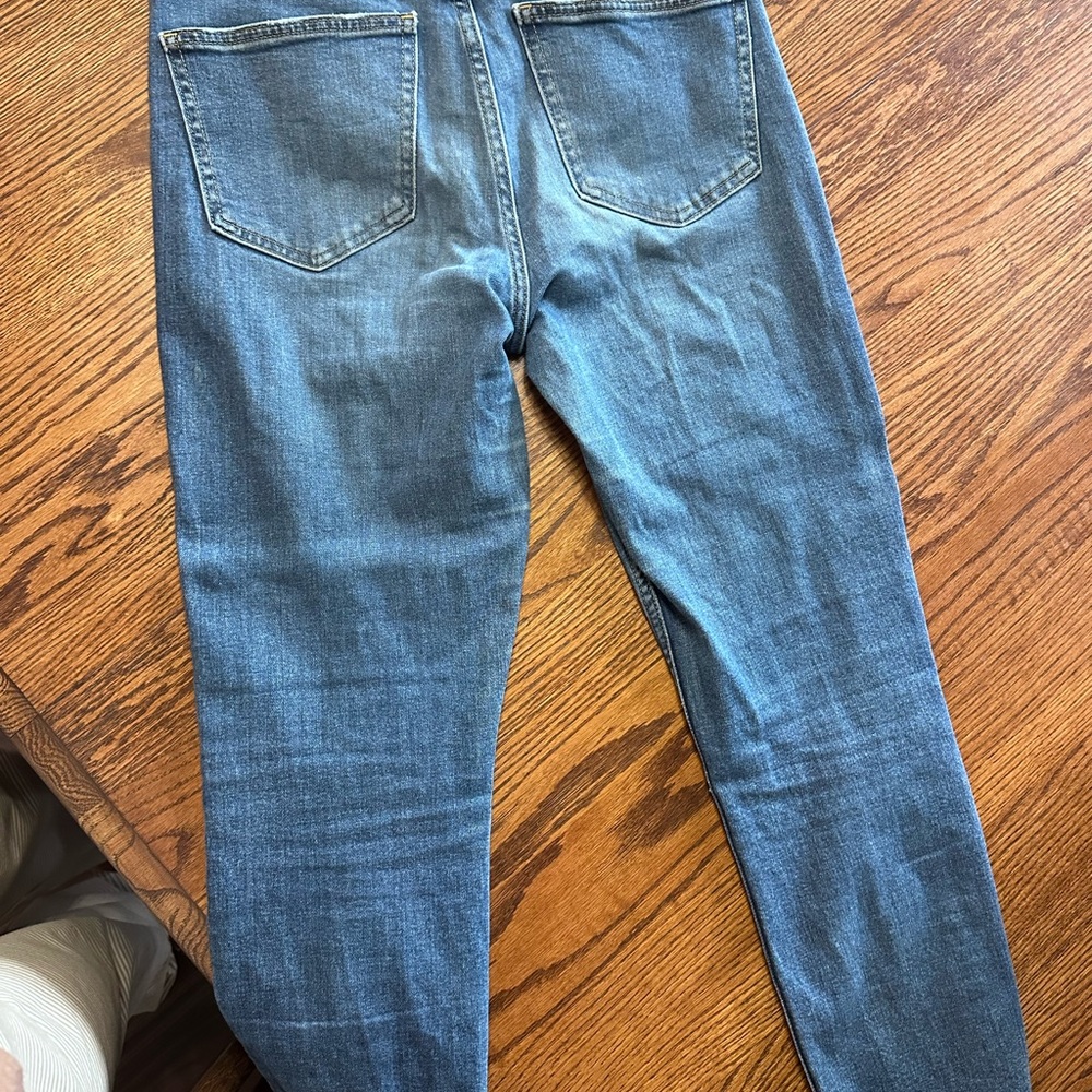 GAP High Rise Cigarette Jeans in Classic Blue